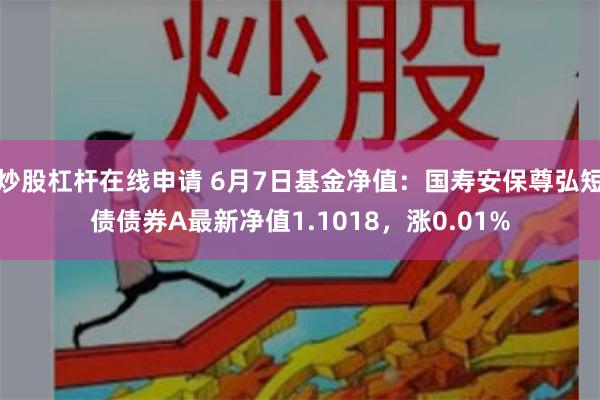 炒股杠杆在线申请 6月7日基金净值：国寿安保尊弘短债债券A最新净值1.1018，涨0.01%